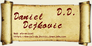 Daniel Dejković vizit kartica